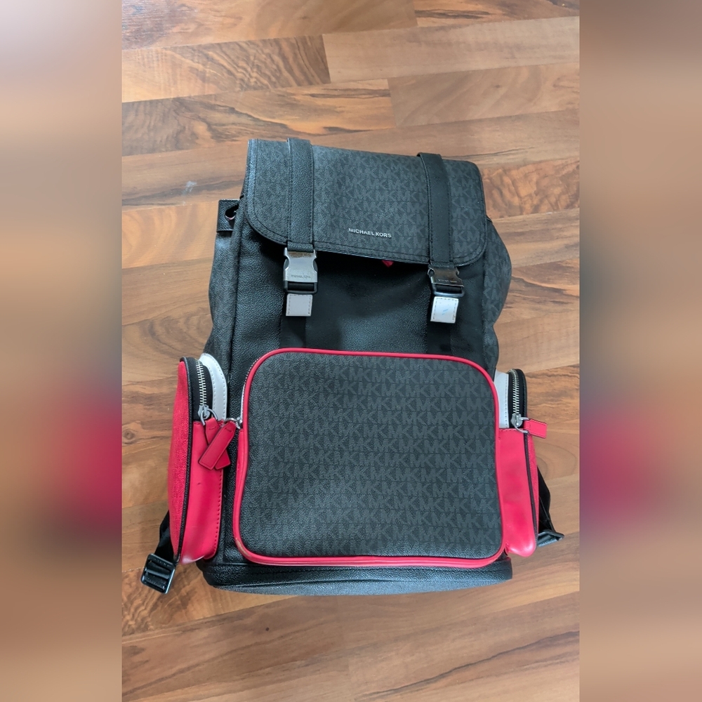 Michael Kors Black and Red Men's Backpack